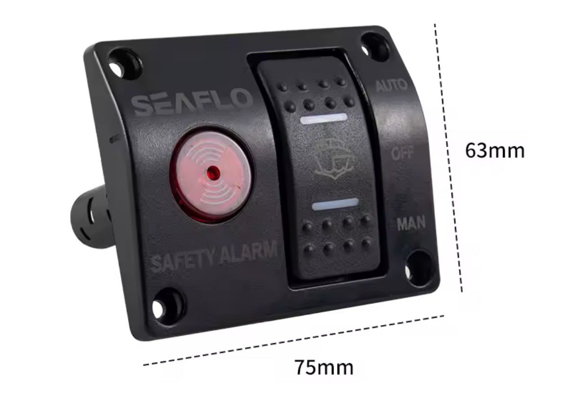 SeaFlo Bilgepomp Schakelpaneel met Alarm