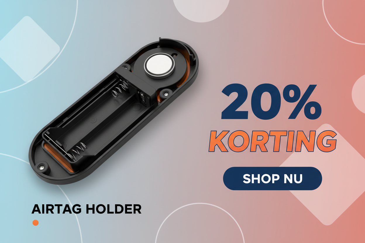 AirTag Houder 20% Korting Hero Banner - Versie 2